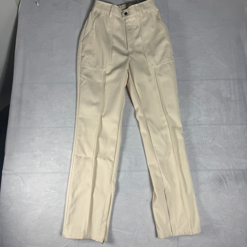 NWT Jordan Womens Chino Pants Legend MD Brown Straight Leg Standard Fit Woven